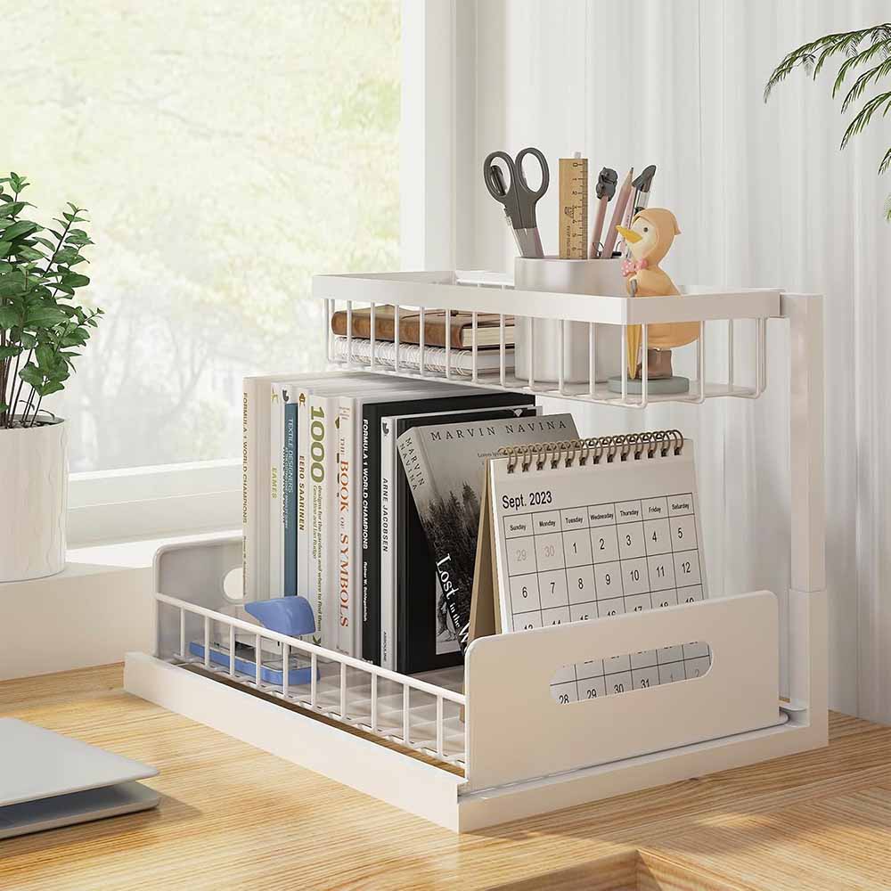 2 Pack Pull-Out Under Sink Storage Cabinet Organizers