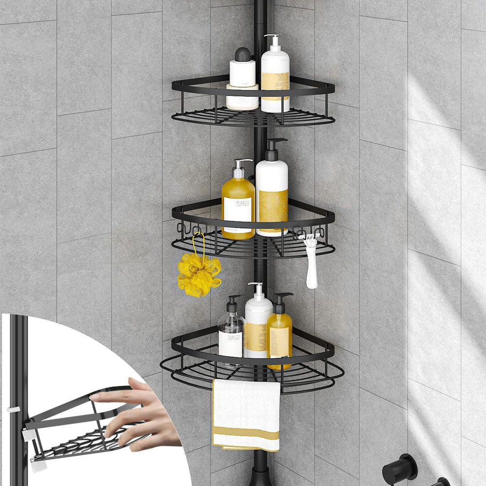 4 Adjustable Shelves Telescopic Shower Corner Caddy