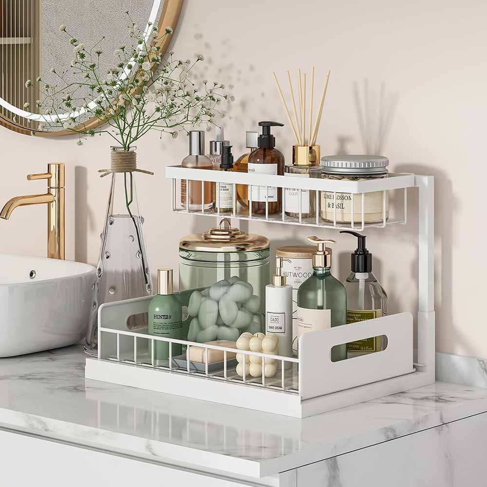 2 Pack Pull-Out Under Sink Storage Cabinet Organizers